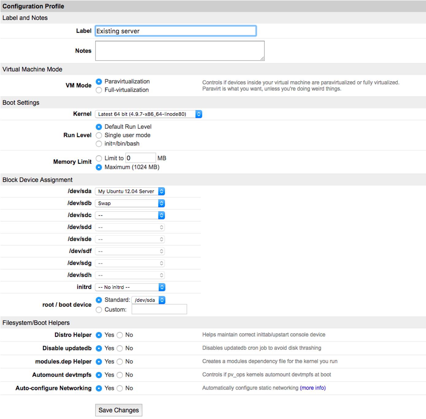 Creating a configuration profile Creating a configuration profile