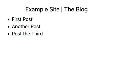 The post listing within the Next.js example The post listing within the Next.js example